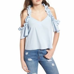 ⚡️Flash Sale⚡️Topshop Ruffled Cold Shoulder Top